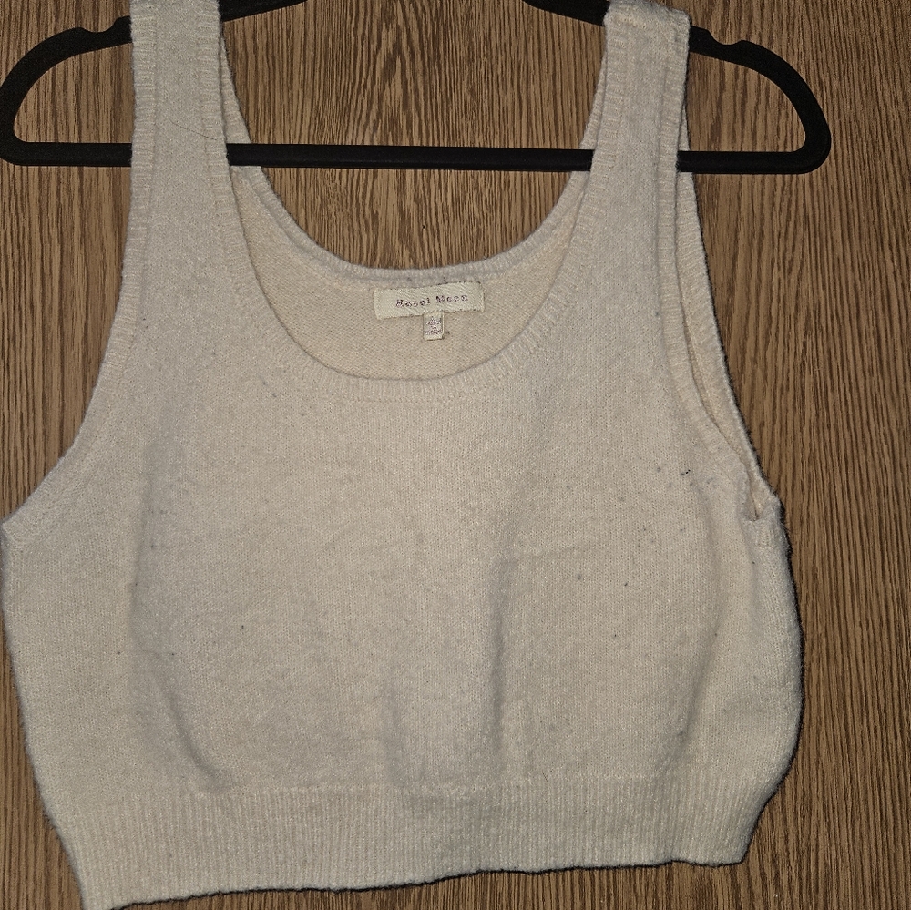 Hazel moon Beige Knitted Tank Top